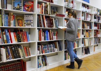 Student in Library